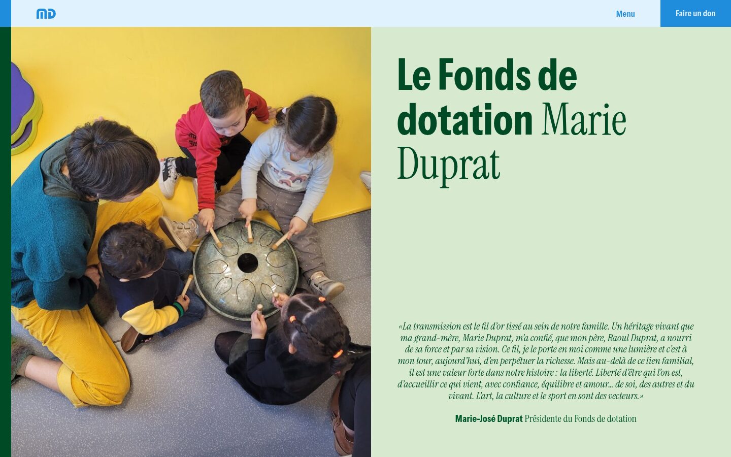 Fonds de dotation Marie Duprat - qui sommes-nous