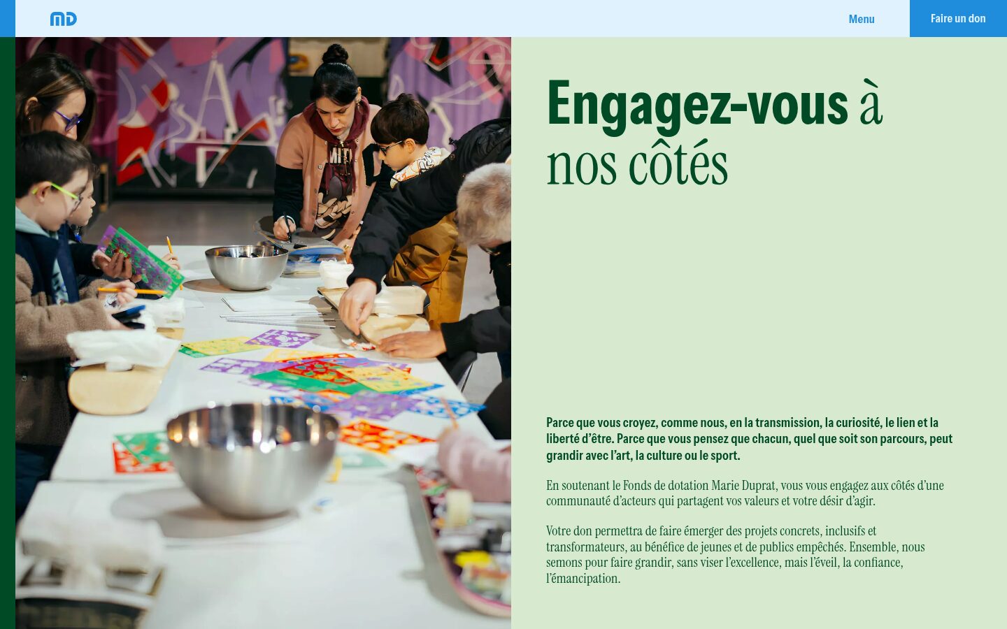 Fonds de dotation Marie Duprat - engagez-vous