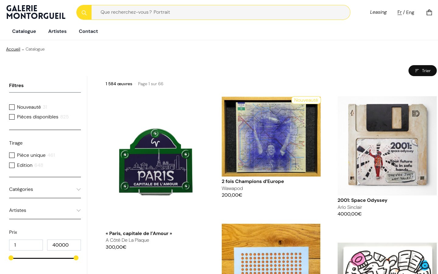 Galerie Montorgueil - catalogue