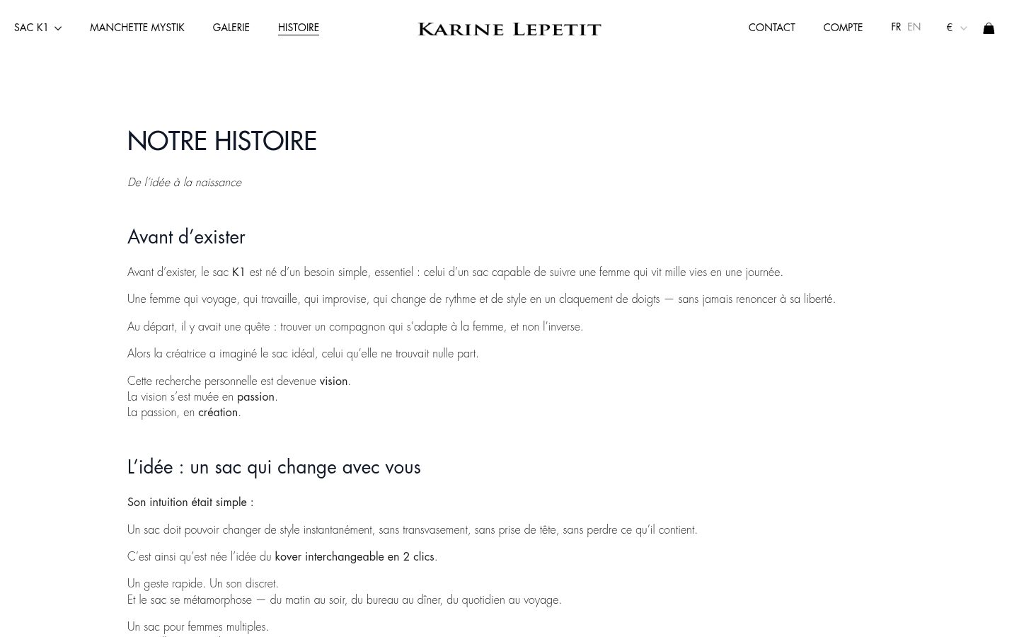 Karine Lepetit - notre histoire