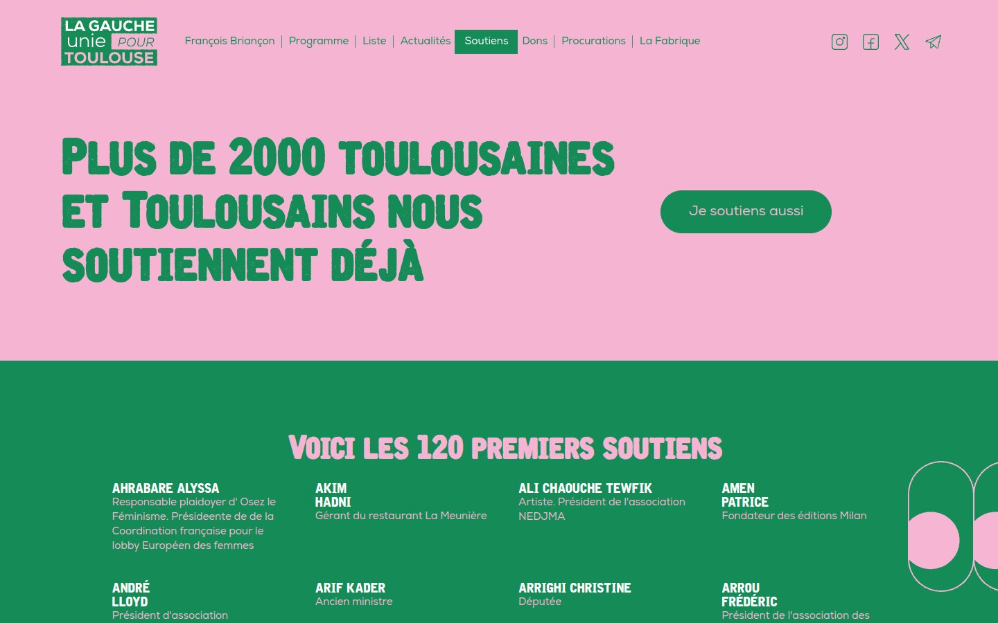Vivre Mieux Toulouse - soutiens